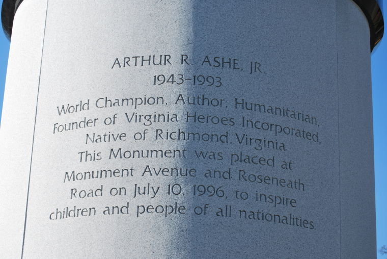 Arthur Ashe statue on Monument Avenue